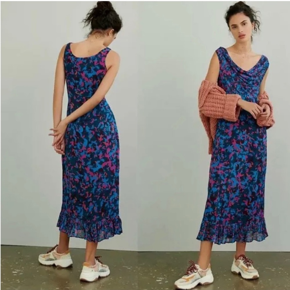 Conditions apply Anthropologie Alisandra Cowl Neck Maxi Dress